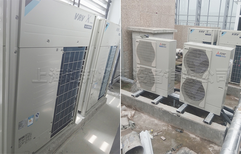 聯(lián)強國際辦公樓組合式中央空調(diào)室外機安裝 聯(lián)強國際辦公樓組合式中央空調(diào)室外機安裝