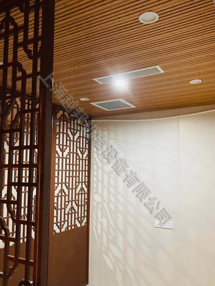 茶室美的空調和三菱新風安裝工程